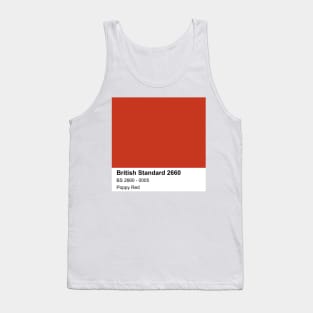 Poppy Red British Standard 0005 Colour Swatch Tank Top